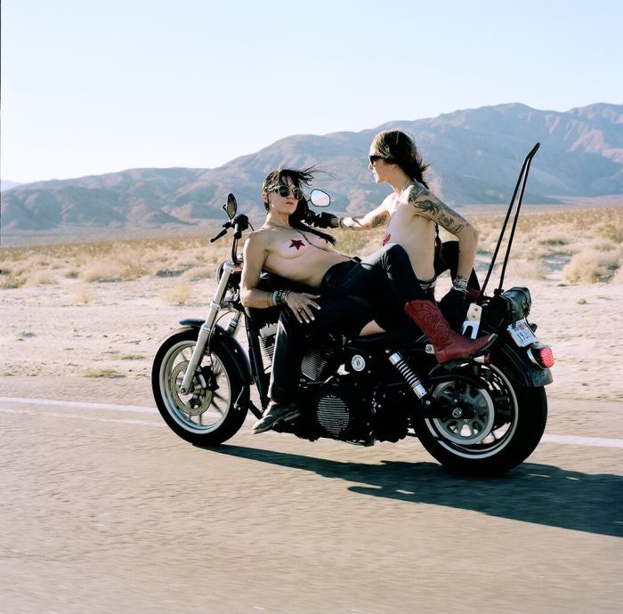 Girls on a motorcycle in Ndjamena