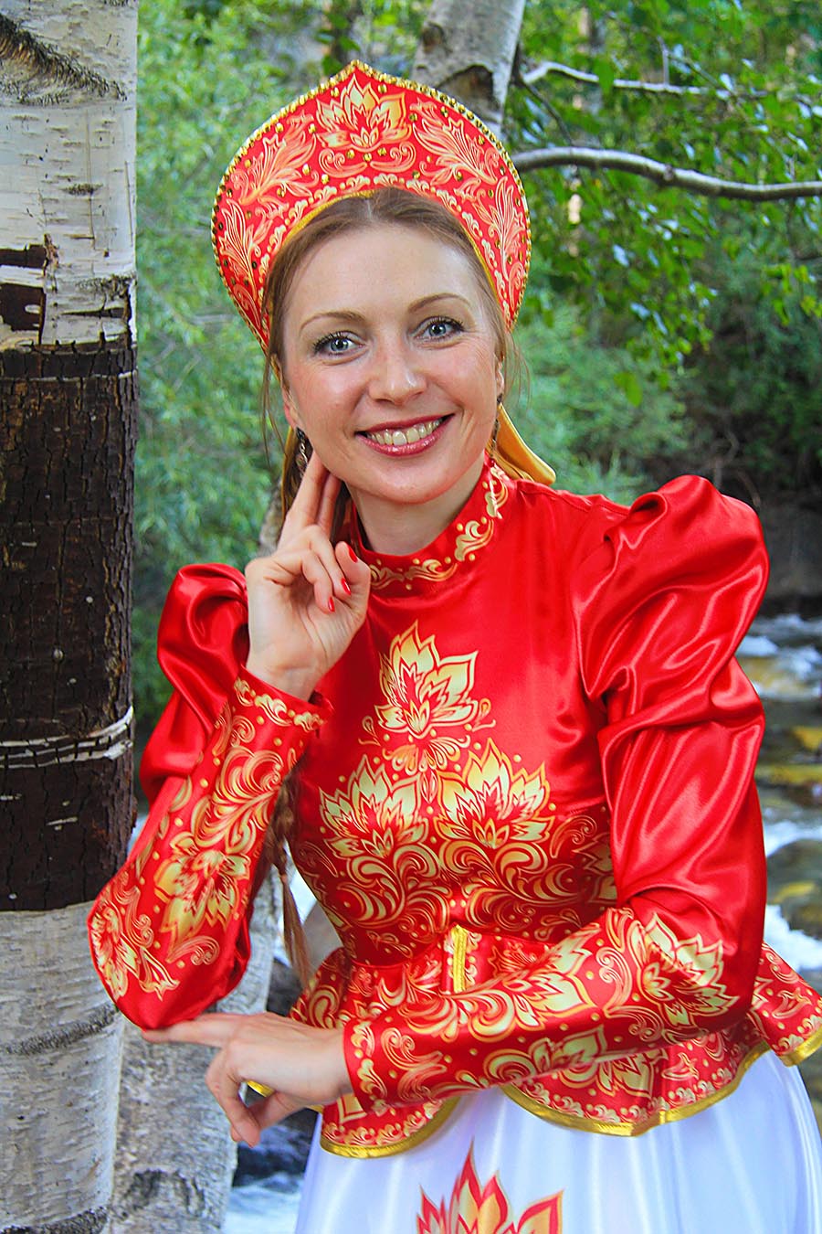 Women in Slavic costumes in Ndjamena