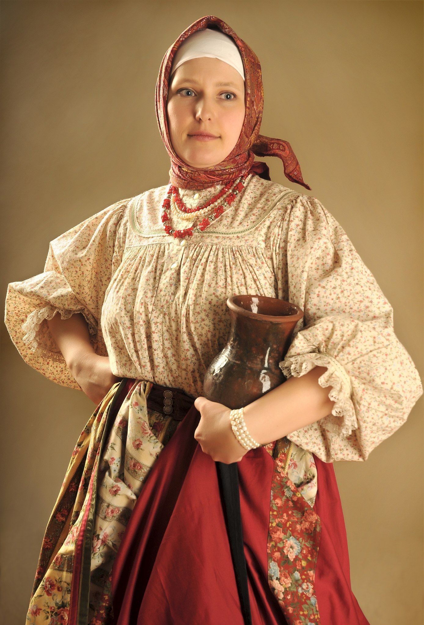 Girls in Slavic costumes in Ndjamena